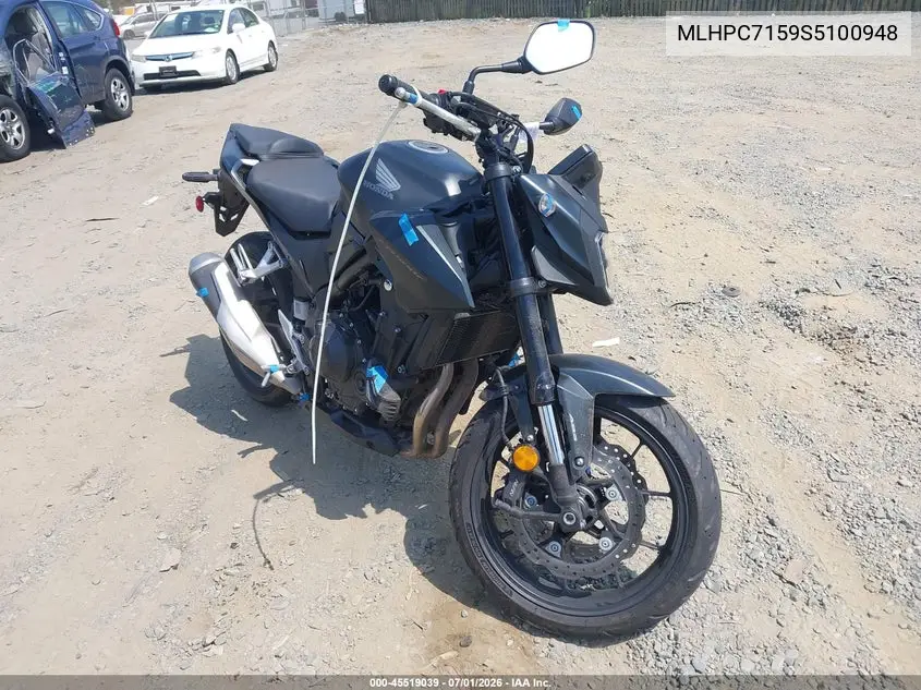 2025 Honda Cb500 F VIN: MLHPC7159S5100948 Lot: 45519039
