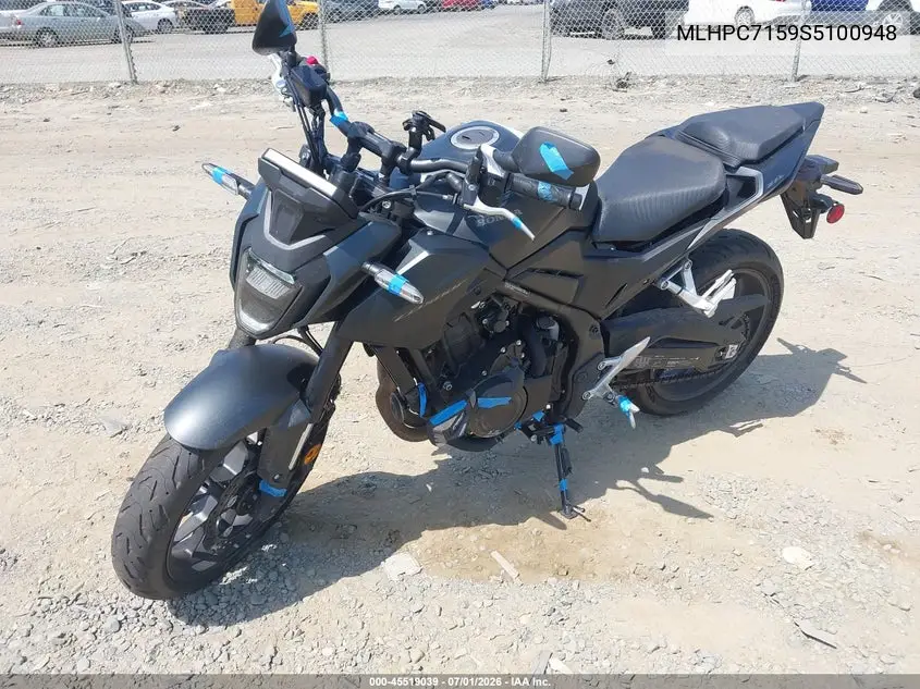 2025 Honda Cb500 F VIN: MLHPC7159S5100948 Lot: 45519039