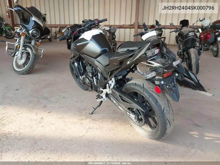 2025 Honda Cb750 A VIN: JH2RH2404SK000796 Lot: 45559913