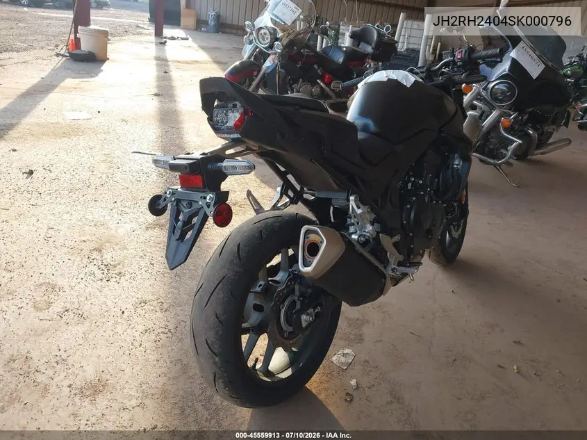 2025 Honda Cb750 A VIN: JH2RH2404SK000796 Lot: 45559913