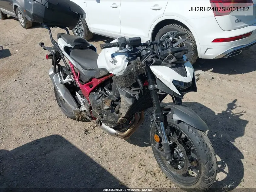 2025 Honda Cb750 A VIN: JH2RH2407SK001182 Lot: 45592028