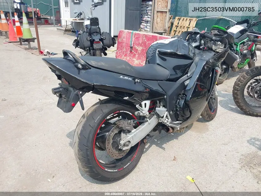 1997 Honda Cbr1100 Xx VIN: JH2SC3503VM000785 Lot: 45645987