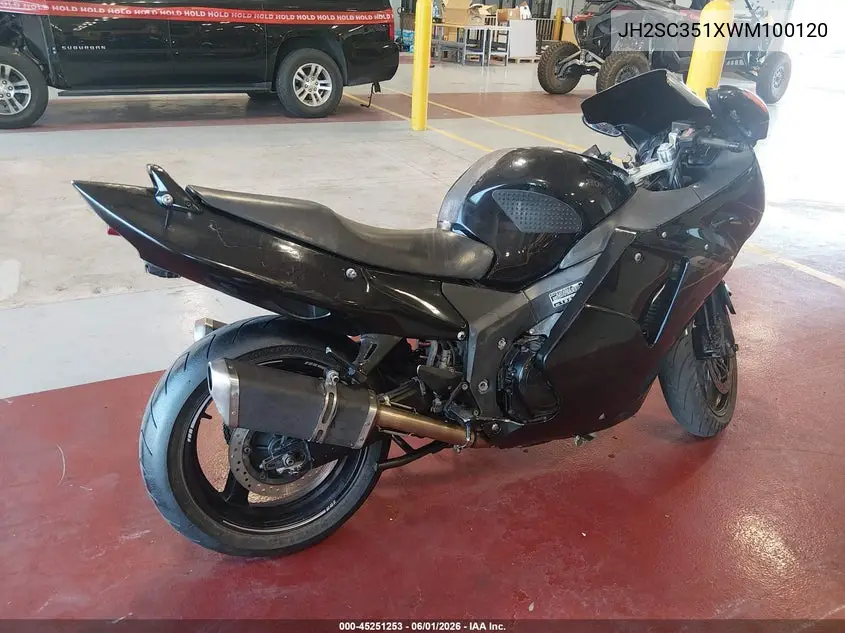1998 Honda Cbr1100 Xx VIN: JH2SC351XWM100120 Lot: 45251253