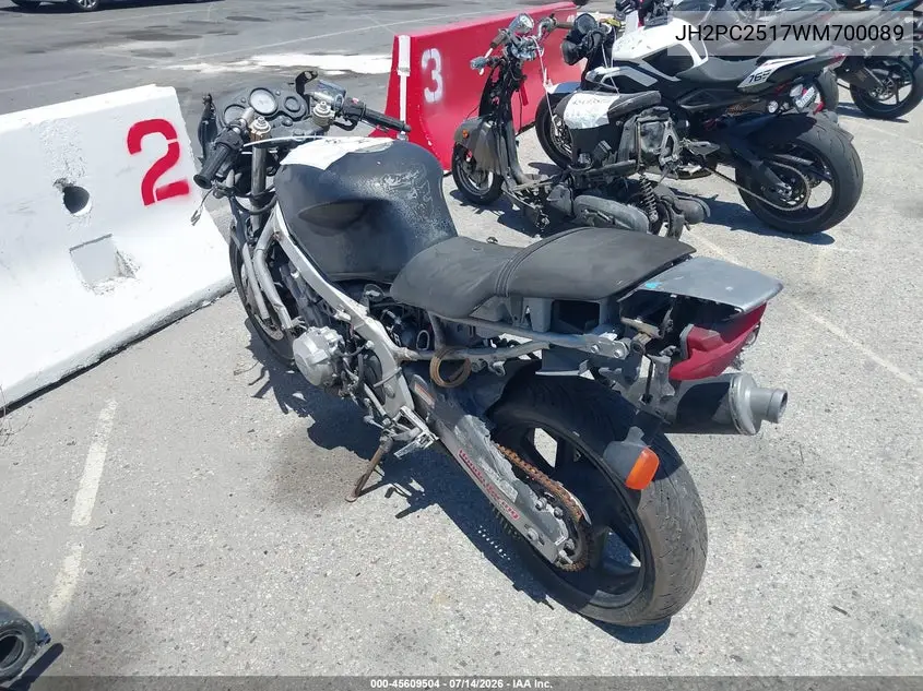 1998 Honda Cbr600 F3 VIN: JH2PC2517WM700089 Lot: 45609504