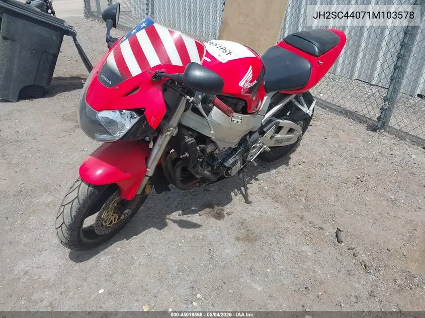 2001 Honda Cbr900 Rr VIN: JH2SC44071M103578 Lot: 45018568