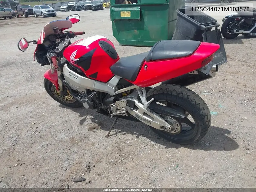 2001 Honda Cbr900 Rr VIN: JH2SC44071M103578 Lot: 45018568