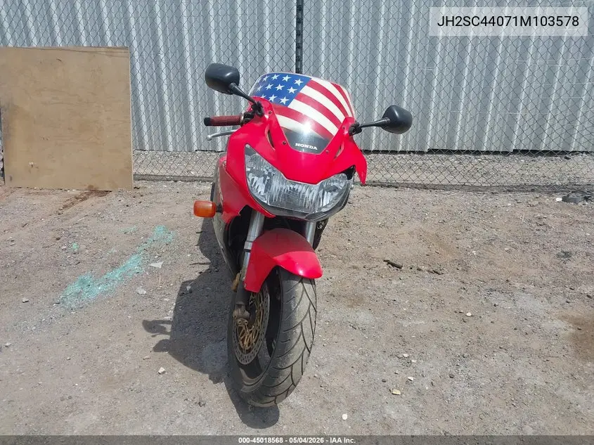 2001 Honda Cbr900 Rr VIN: JH2SC44071M103578 Lot: 45018568