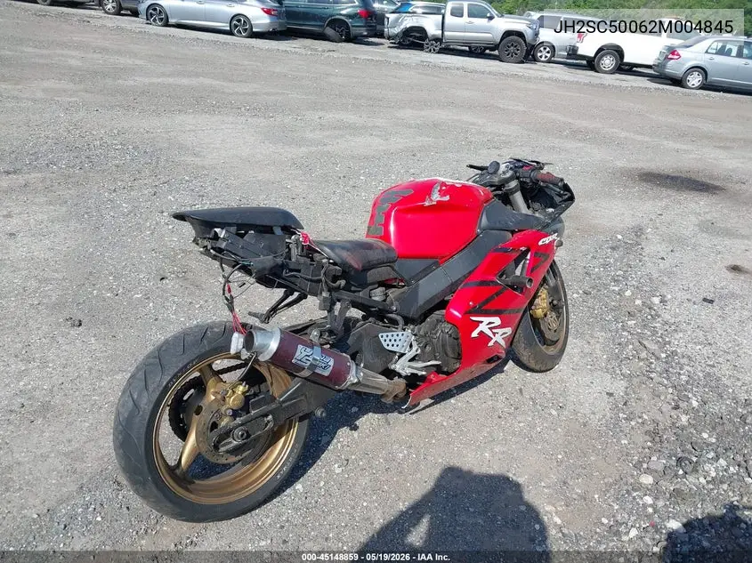 2002 Honda Cbr900 Rr VIN: JH2SC50062M004845 Lot: 45148859