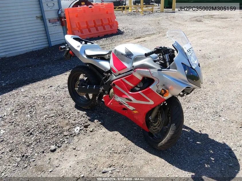 2002 Honda Cbr600 F4 VIN: JH2PC35002M305159 Lot: 45572774