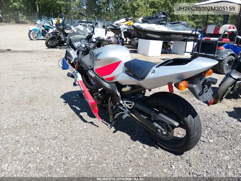 2002 Honda Cbr600 F4 VIN: JH2PC35002M305159 Lot: 45572774