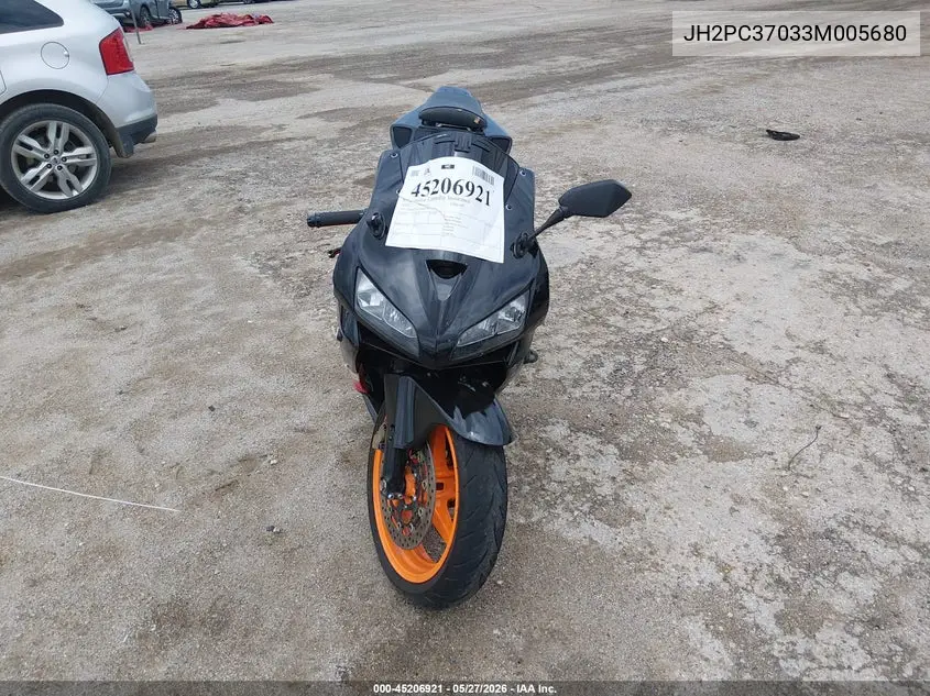 2003 Honda Cbr600 Rr VIN: JH2PC37033M005680 Lot: 45206921