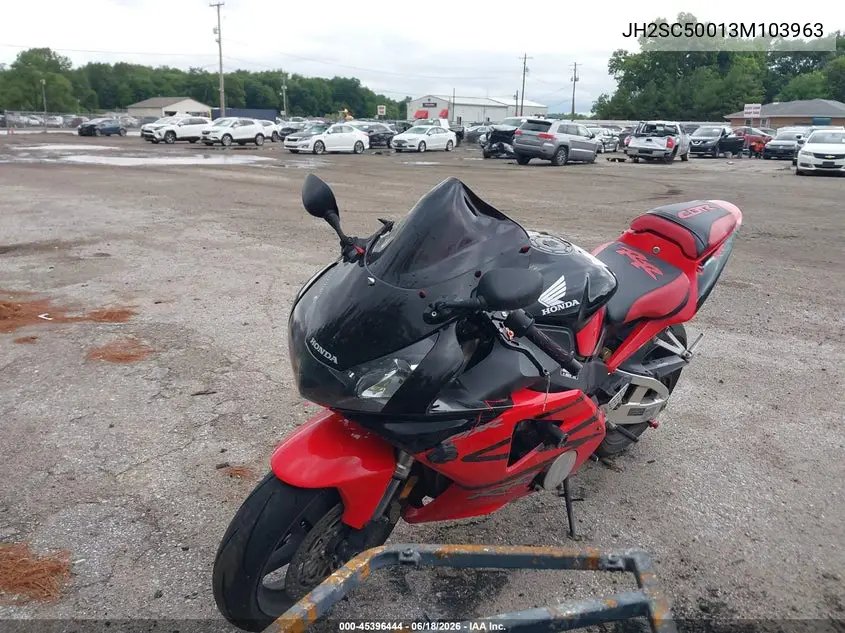 2003 Honda Cbr900 Rr VIN: JH2SC50013M103963 Lot: 45396444
