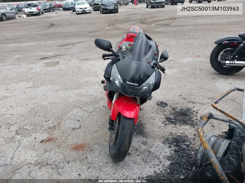 2003 Honda Cbr900 Rr VIN: JH2SC50013M103963 Lot: 45396444