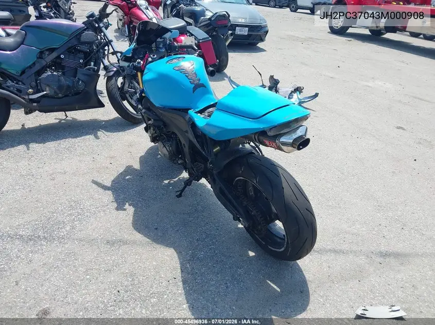 2003 Honda Cbr600 Rr VIN: JH2PC37043M000908 Lot: 45496936