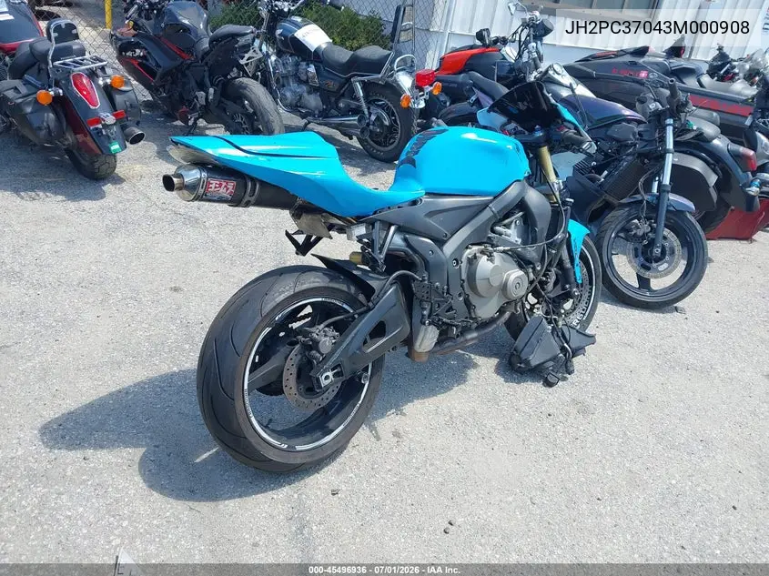 2003 Honda Cbr600 Rr VIN: JH2PC37043M000908 Lot: 45496936