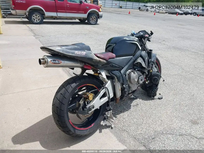 2004 Honda Cbr600 Rr VIN: JH2PC37004M102479 Lot: 45205110