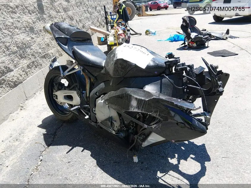 2004 Honda Cbr1000 Rr VIN: JH2SC57074M004765 Lot: 45272961