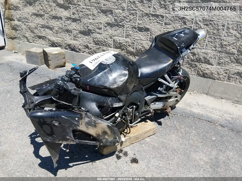 2004 Honda Cbr1000 Rr VIN: JH2SC57074M004765 Lot: 45272961