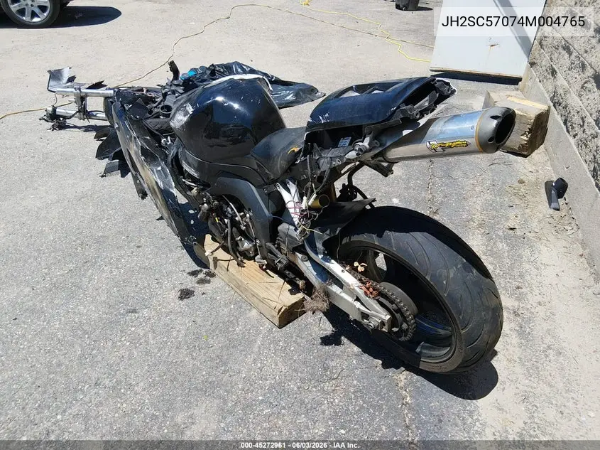 2004 Honda Cbr1000 Rr VIN: JH2SC57074M004765 Lot: 45272961