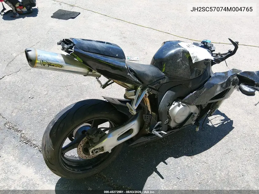 2004 Honda Cbr1000 Rr VIN: JH2SC57074M004765 Lot: 45272961