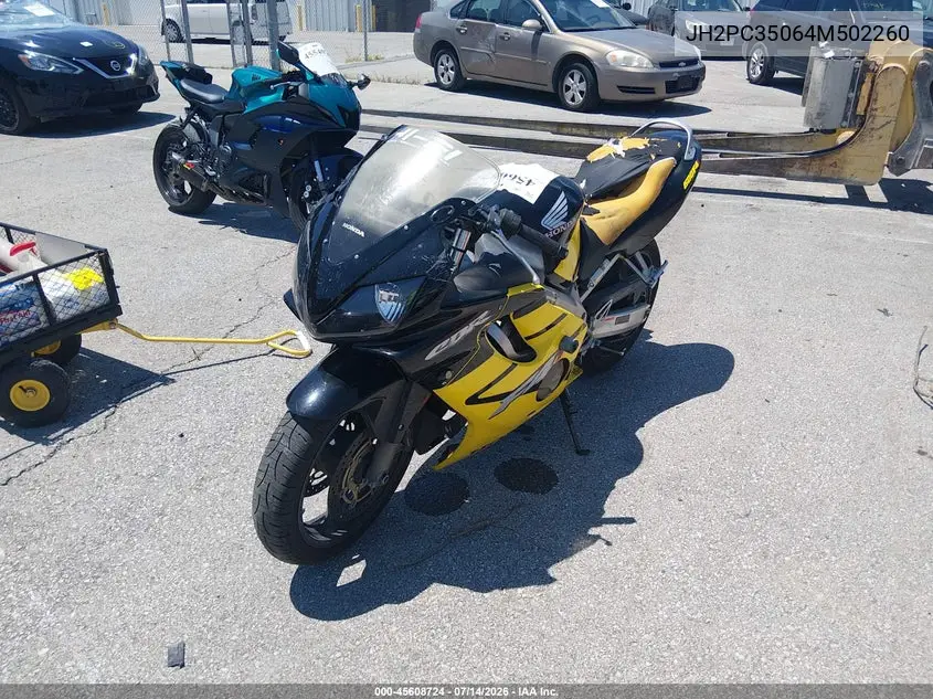 2004 Honda Cbr600 F4 VIN: JH2PC35064M502260 Lot: 45608724