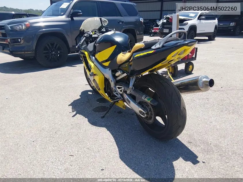 2004 Honda Cbr600 F4 VIN: JH2PC35064M502260 Lot: 45608724