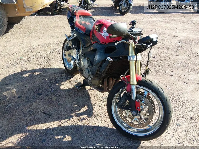 2005 Honda Cbr600 Rr VIN: JH2PC37025M204450 Lot: 45559949