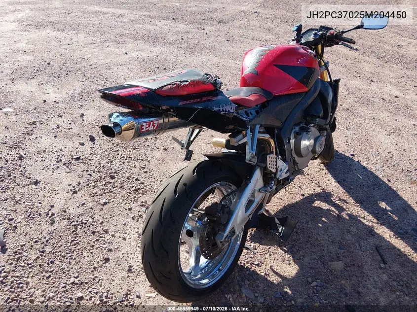 2005 Honda Cbr600 Rr VIN: JH2PC37025M204450 Lot: 45559949