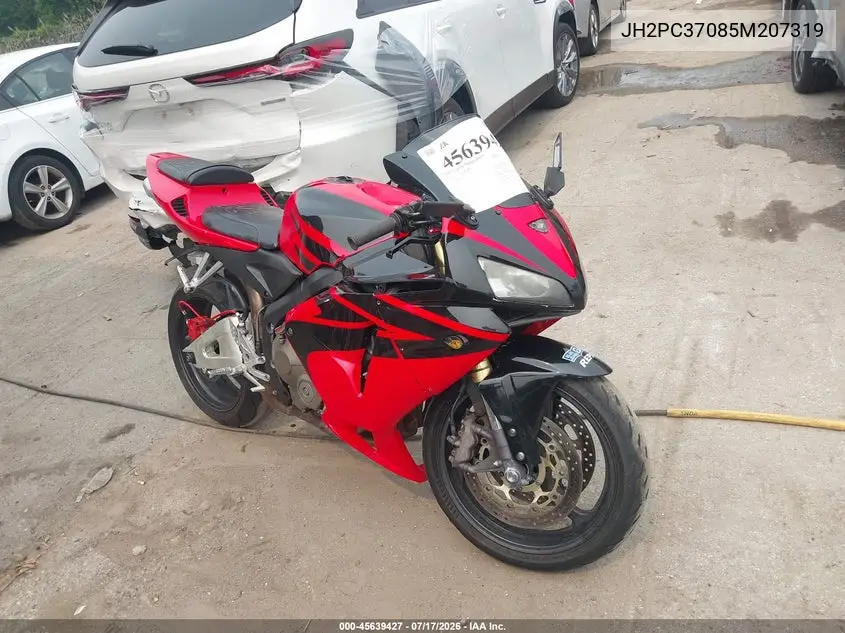 2005 Honda Cbr600 Rr VIN: JH2PC37085M207319 Lot: 45639427