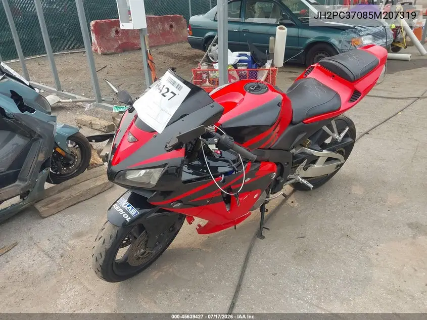 2005 Honda Cbr600 Rr VIN: JH2PC37085M207319 Lot: 45639427