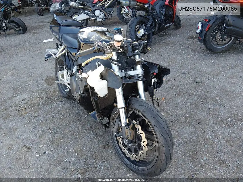 2006 Honda Cbr1000 Rr VIN: JH2SC57176M200085 Lot: 45041501