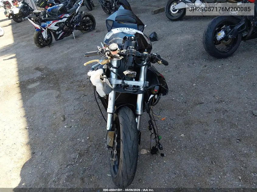2006 Honda Cbr1000 Rr VIN: JH2SC57176M200085 Lot: 45041501