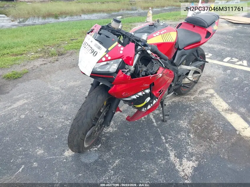 2006 Honda Cbr600 Rr VIN: JH2PC37046M311761 Lot: 45277790