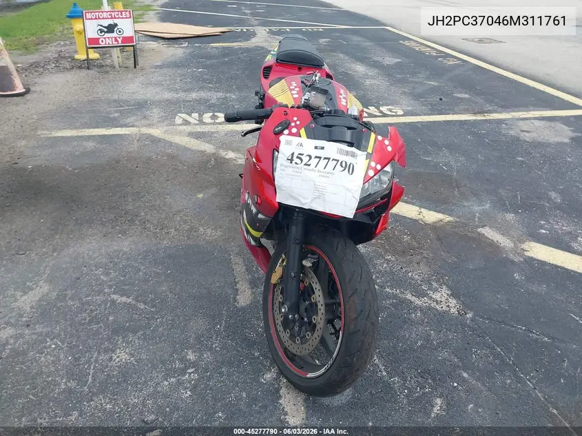 2006 Honda Cbr600 Rr VIN: JH2PC37046M311761 Lot: 45277790