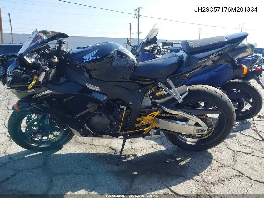 2006 Honda Cbr1000 Rr VIN: JH2SC57176M201334 Lot: 45280997