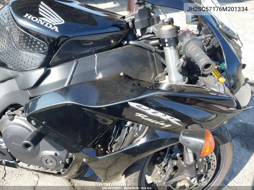 2006 Honda Cbr1000 Rr VIN: JH2SC57176M201334 Lot: 45280997