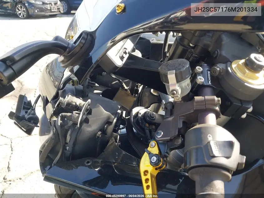 2006 Honda Cbr1000 Rr VIN: JH2SC57176M201334 Lot: 45280997