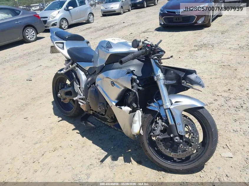 2007 Honda Cbr1000 Rr VIN: JH2SC57007M307939 Lot: 45246856