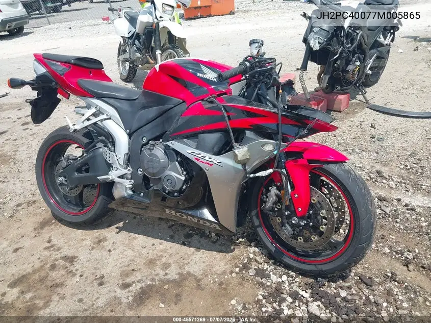2007 Honda Cbr600 Rr VIN: JH2PC40077M005865 Lot: 45571269