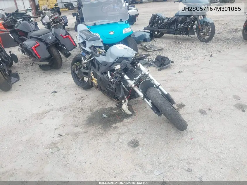 2007 Honda Cbr1000 Rr VIN: JH2SC57167M301085 Lot: 45599851