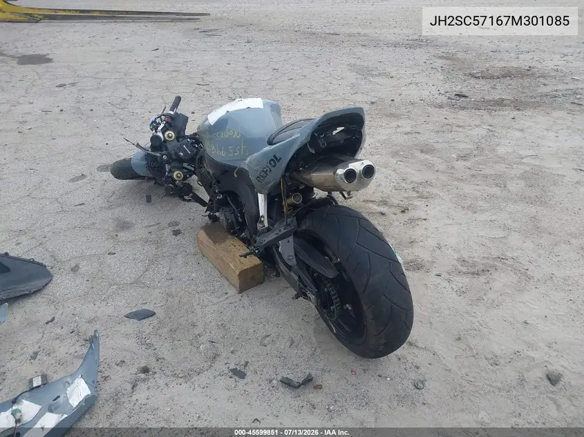 2007 Honda Cbr1000 Rr VIN: JH2SC57167M301085 Lot: 45599851