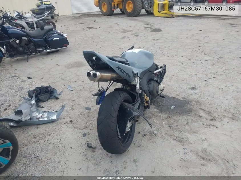2007 Honda Cbr1000 Rr VIN: JH2SC57167M301085 Lot: 45599851