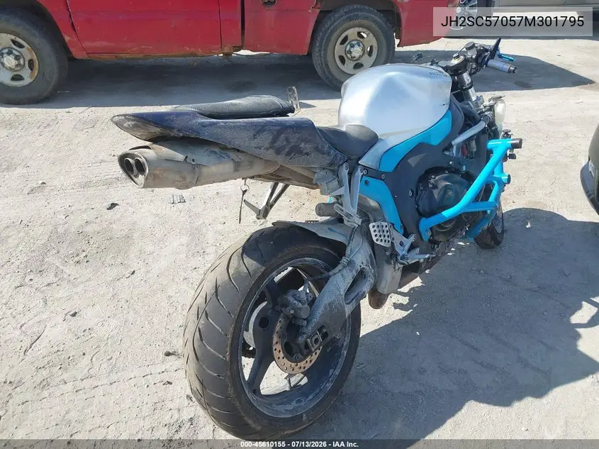 2007 Honda Cbr1000 Rr VIN: JH2SC57057M301795 Lot: 45610155