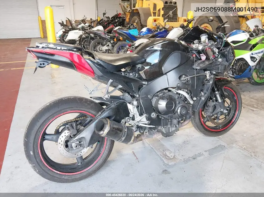 2008 Honda Cbr1000 Rr VIN: JH2SC59088M001490 Lot: 45426820