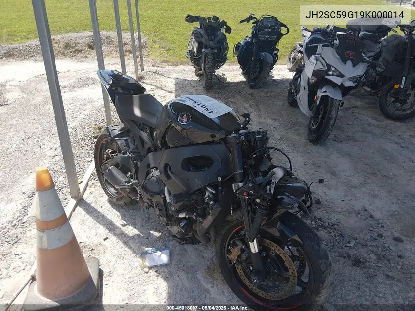 2009 Honda Cbr1000 Rr-Abs VIN: JH2SC59G19K000014 Lot: 45018007