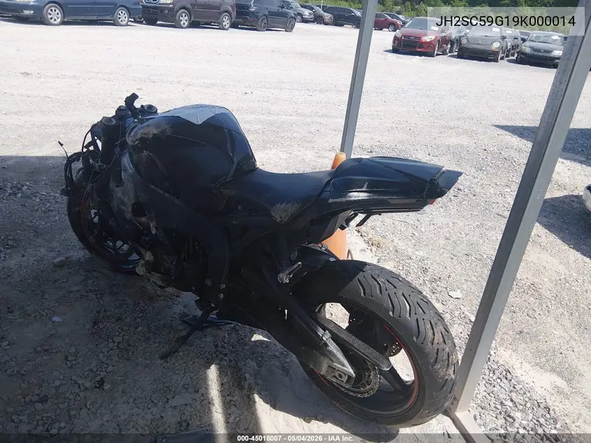 2009 Honda Cbr1000 Rr-Abs VIN: JH2SC59G19K000014 Lot: 45018007