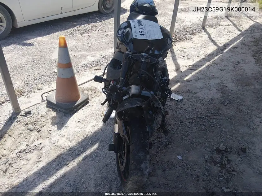 2009 Honda Cbr1000 Rr-Abs VIN: JH2SC59G19K000014 Lot: 45018007