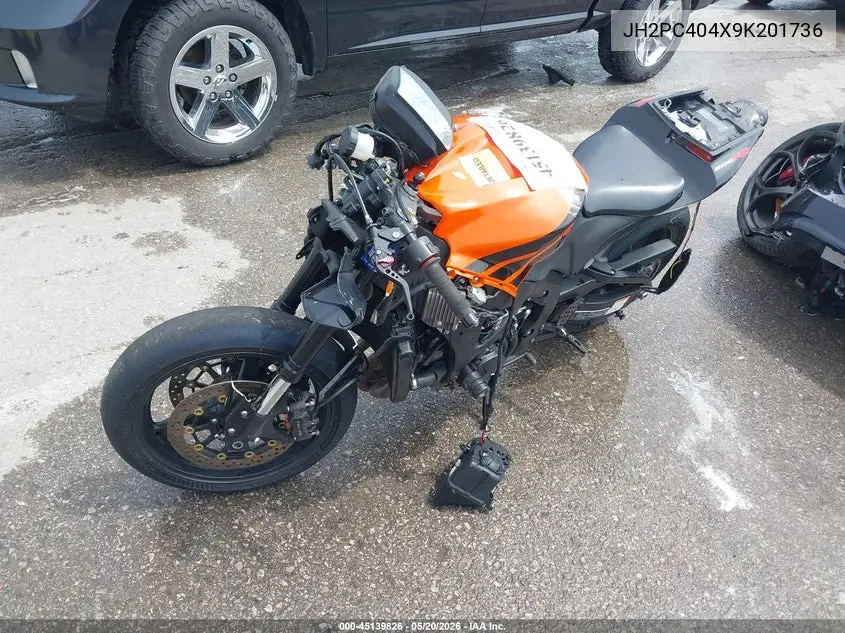 2009 Honda Cbr600 Rr VIN: JH2PC404X9K201736 Lot: 45139826