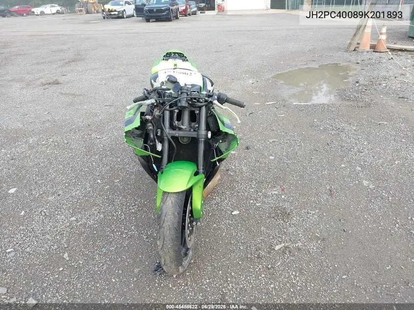 2009 Honda Cbr600 Rr VIN: JH2PC40089K201893 Lot: 45488622