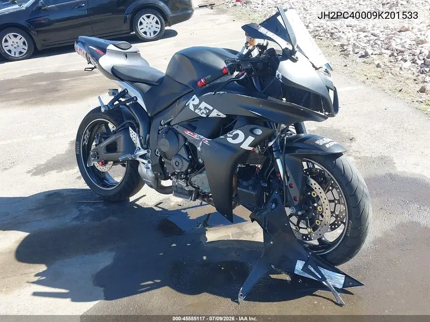 2009 Honda Cbr600 Rr VIN: JH2PC40009K201533 Lot: 45585117